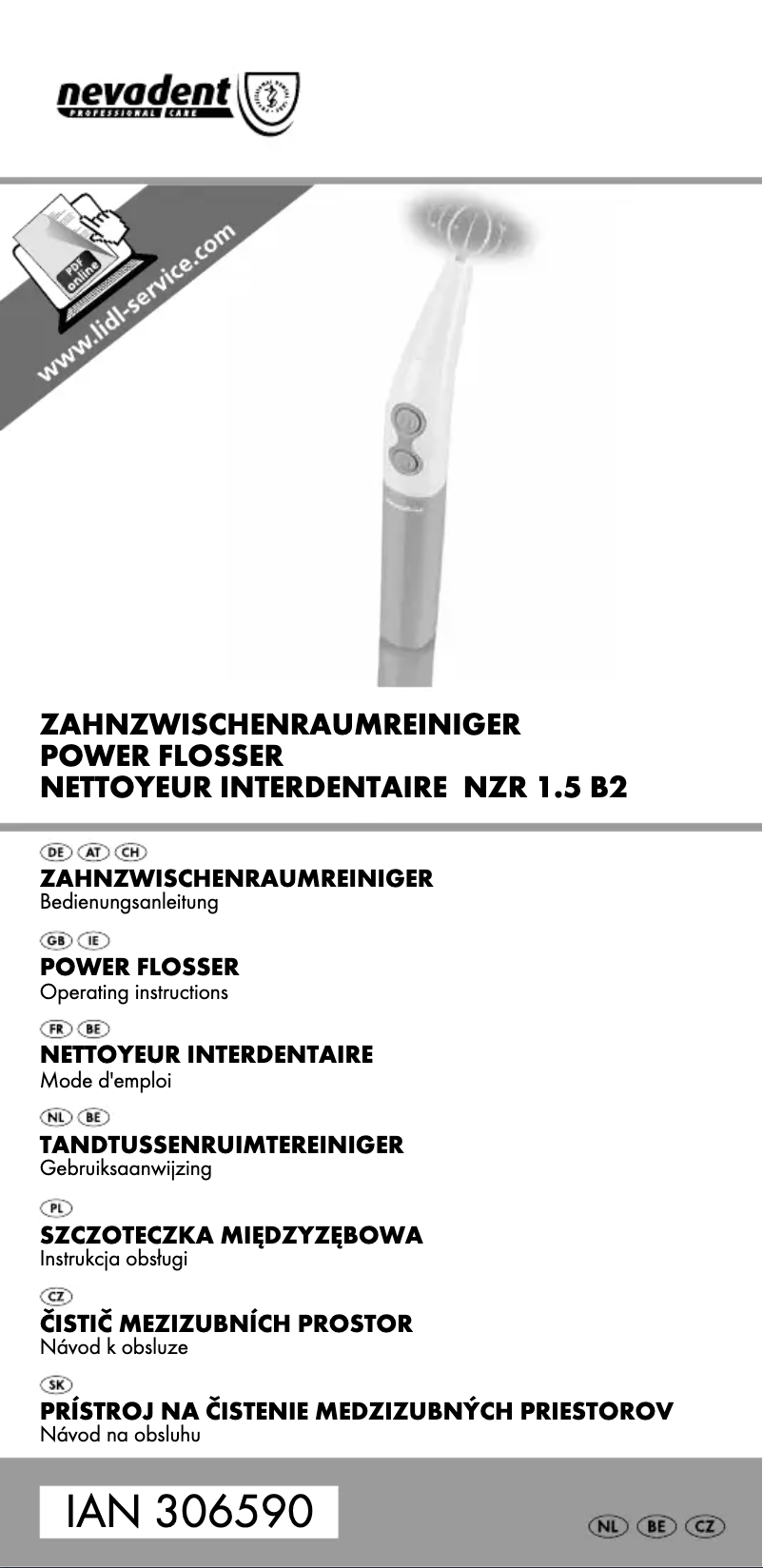 Image de la première page du manuel de l'appareil NZR 1.5 B2