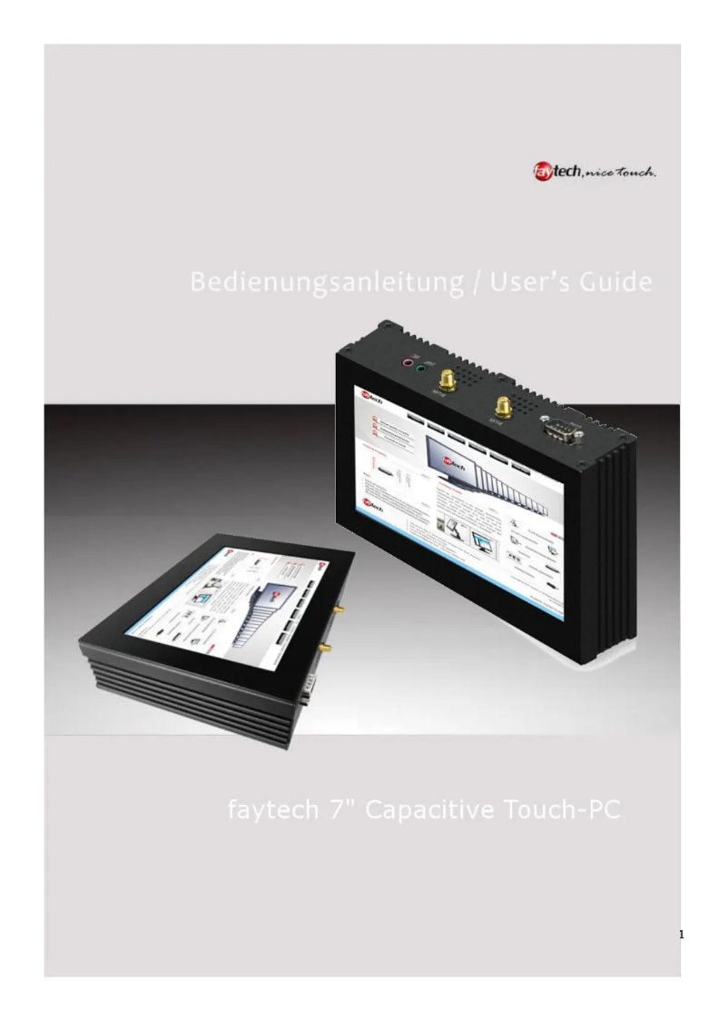 Page 1 de la notice Manuel utilisateur Faytech J1900