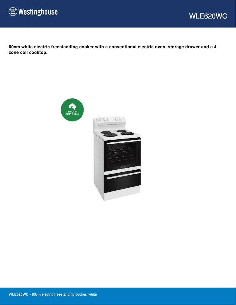 Image de la première page du manuel de l'appareil WLE620WC