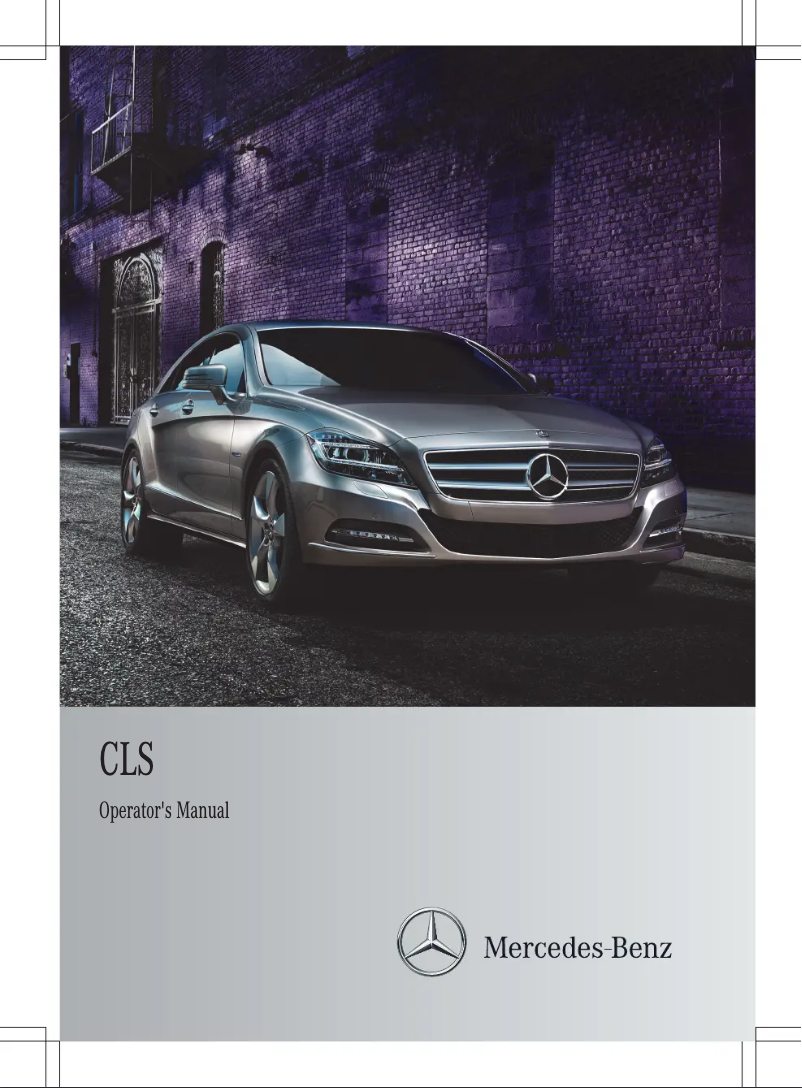 Page 1 de la notice Manuel utilisateur Mercedes-Benz CLS-Class Coupe (2012)