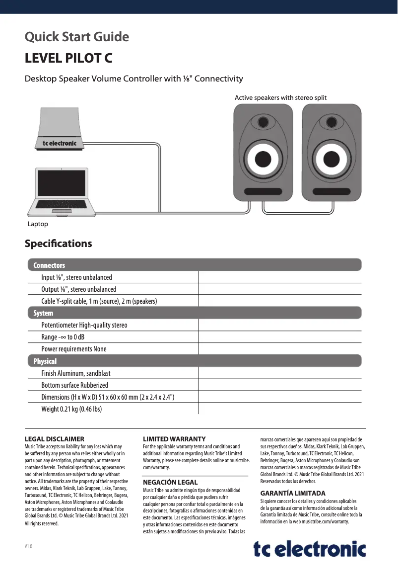 Image de la première page du manuel de l'appareil Level Pilot C