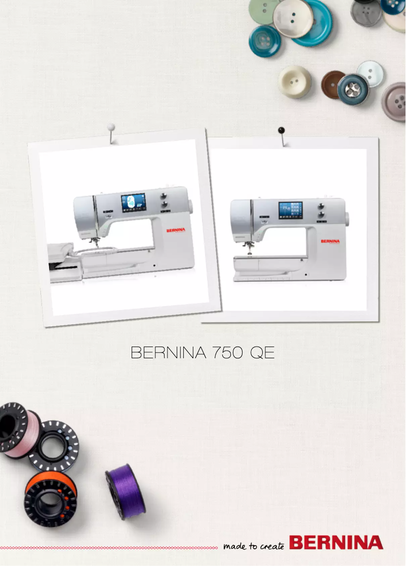 Page n°1 - Manuel utilisateur Bernina 750QE