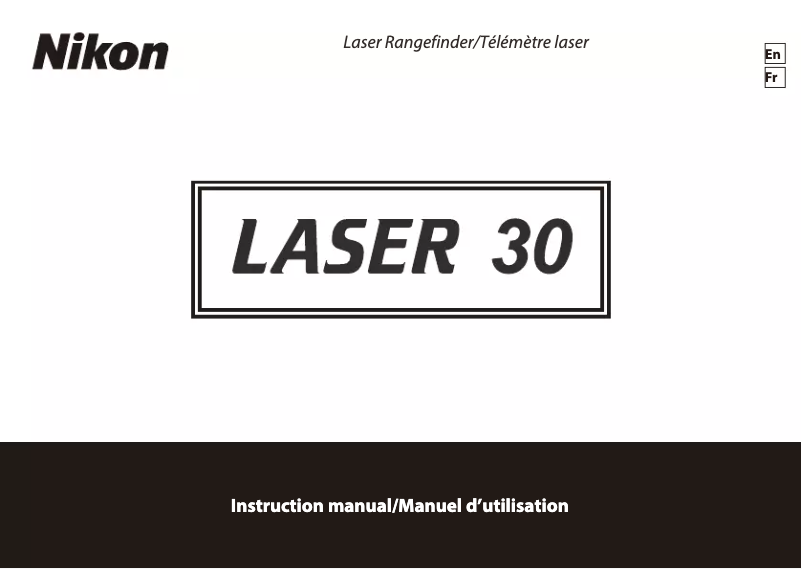 Page n°1 - Manuel utilisateur Nikon Laser 30