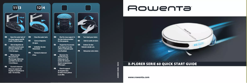 Page 1 de la notice Guide de démarrage rapide Rowenta Explorer Serie 60 RR7447