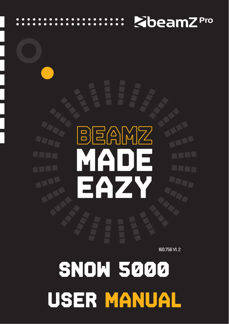 Page n°1 - Manuel utilisateur BeamZ SNOW 5000