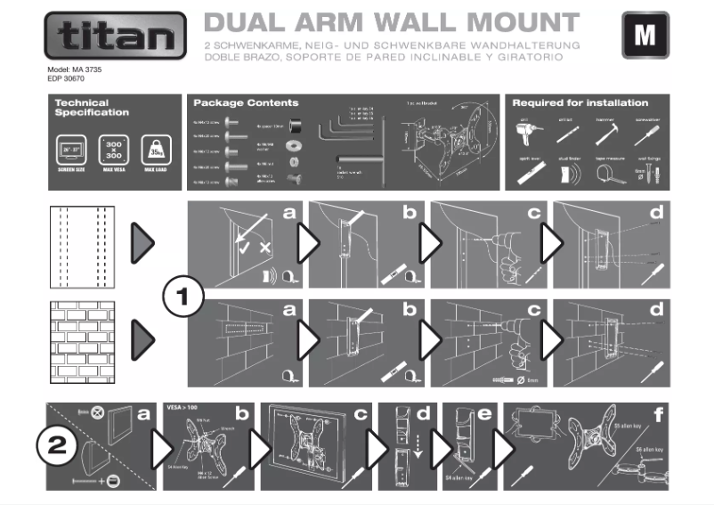Page 1 de la notice Manuel utilisateur Titan MA 3735