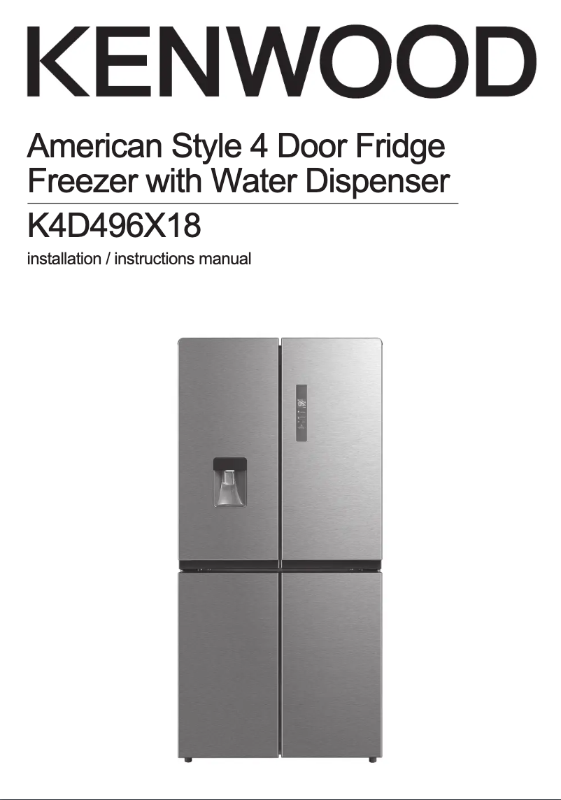Image de la première page du manuel de l'appareil K4D496X18