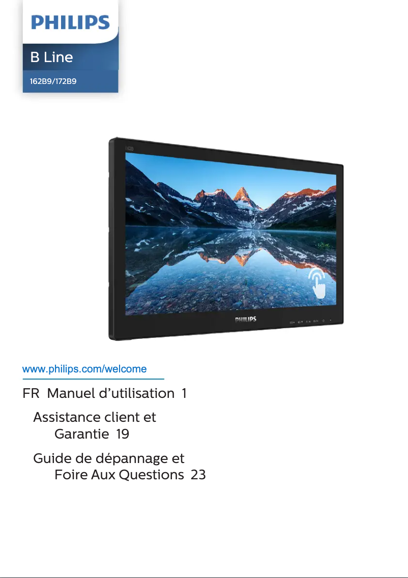 Page n°1 - Manuel utilisateur Philips B Line 172B9TN