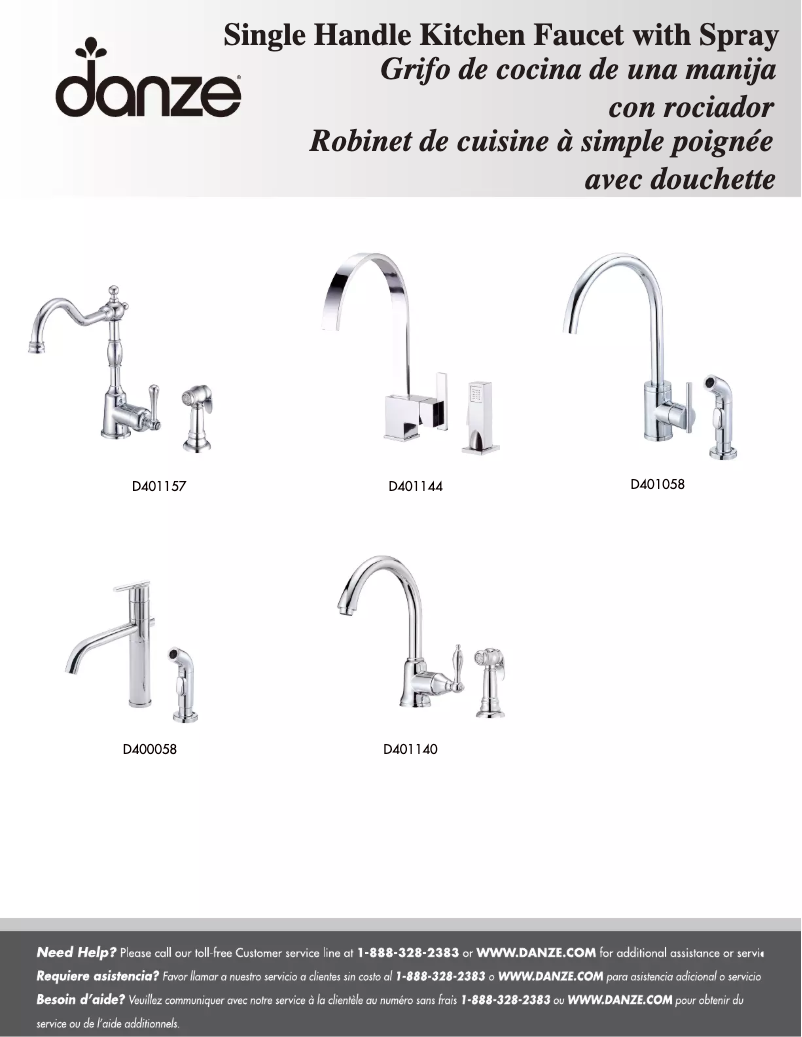 Page n°1 - Manuel utilisateur Danze D401140