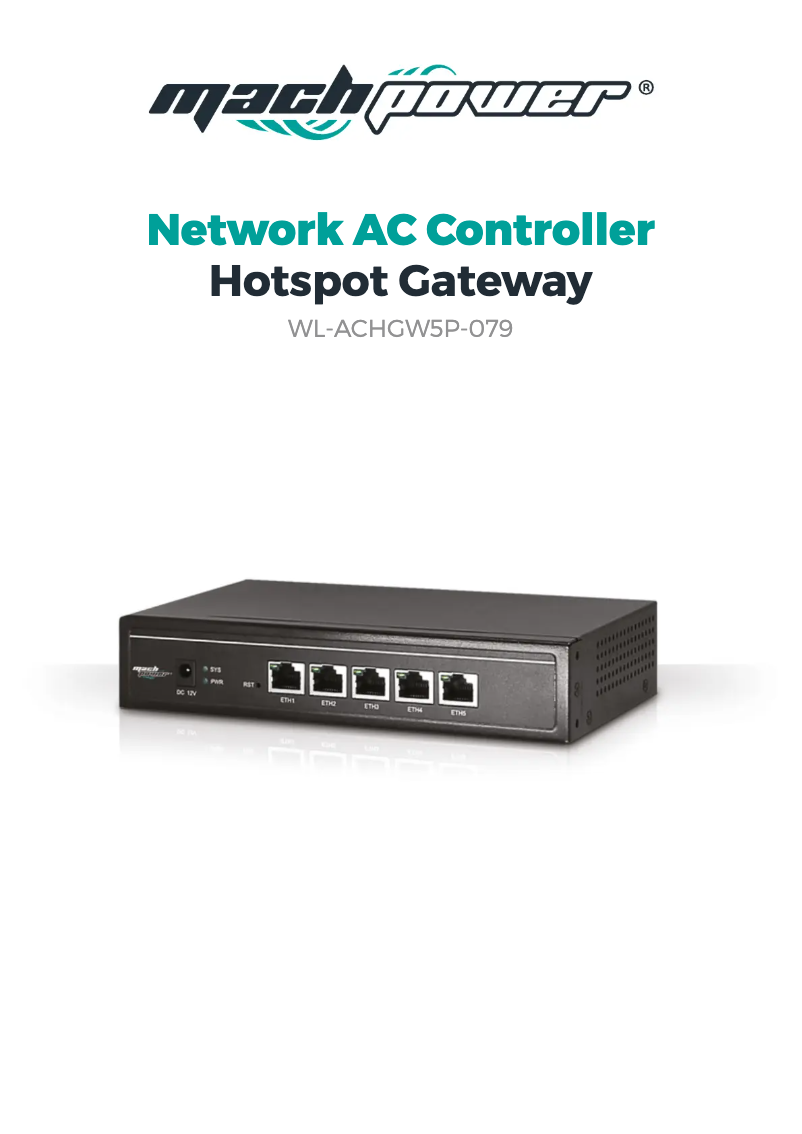 Page 1 de la notice Manuel utilisateur Mach Power WL-ACHGW5P-079