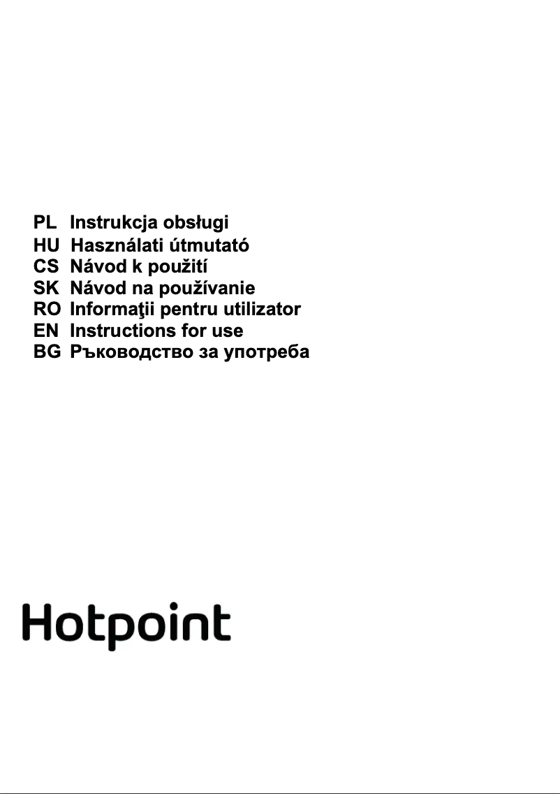 Page 1 of the manual Instructions / Assembly Hotpoint PHVP 8.7F LT K