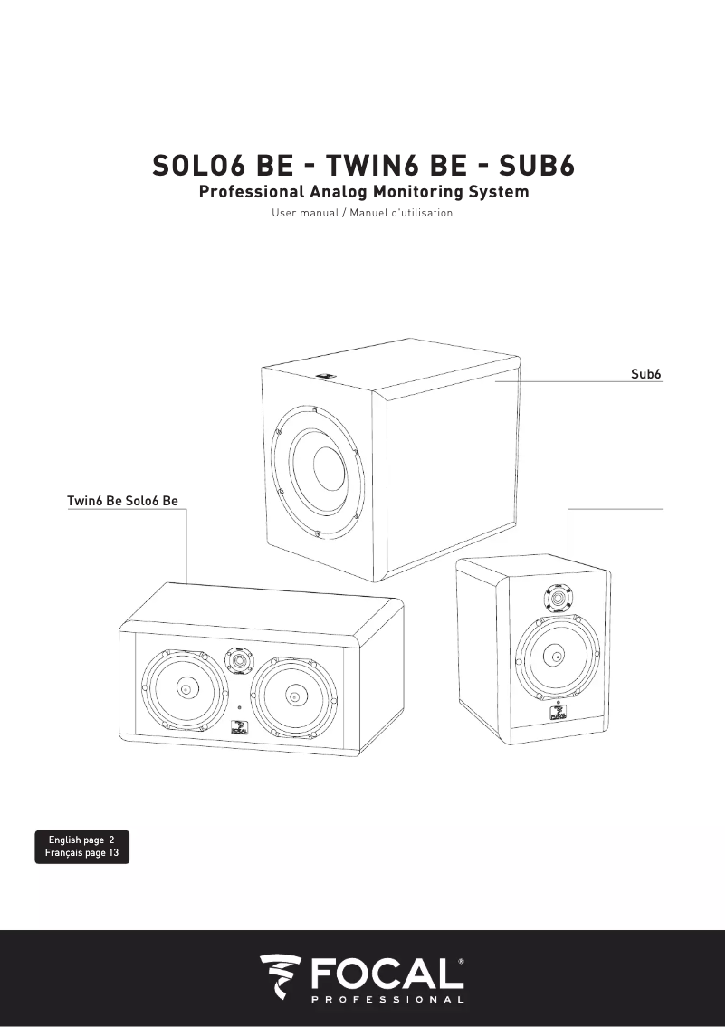 Página 1 del manual Manual de usuario Focal Solo6 Be