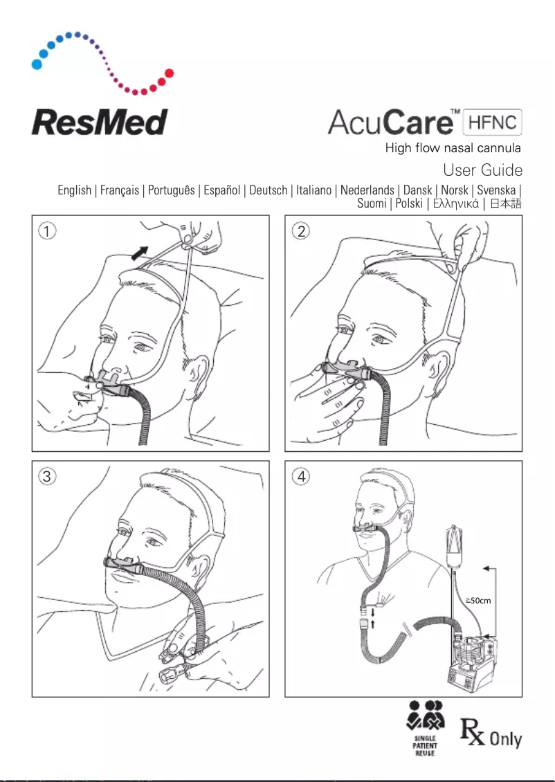 Page n°1 - Manuel utilisateur ResMed AcuCare HFNC