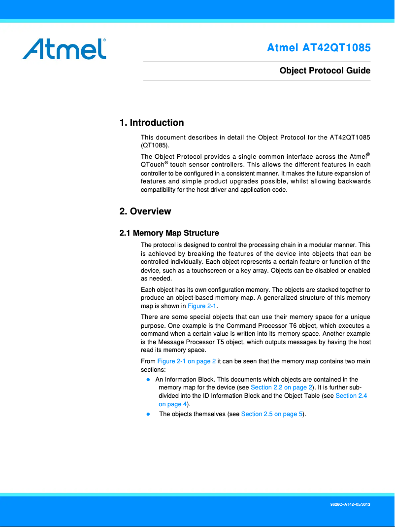 Página 1 del manual Ficha técnica Microchip AT42QT1085