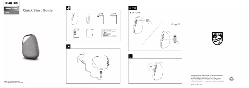 Page 1 de la notice Guide de démarrage rapide Philips Georg Jensen TAJS30