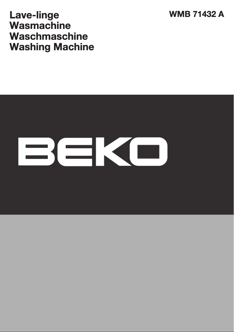 Page 1 de la notice Manuel utilisateur Beko WMB 71432 A