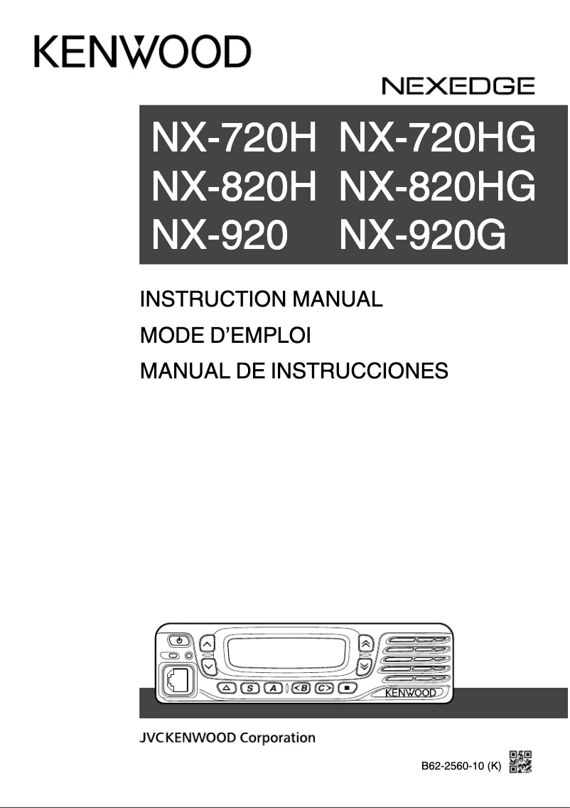 Página 1 del manual Manual de usuario Kenwood NX-920G