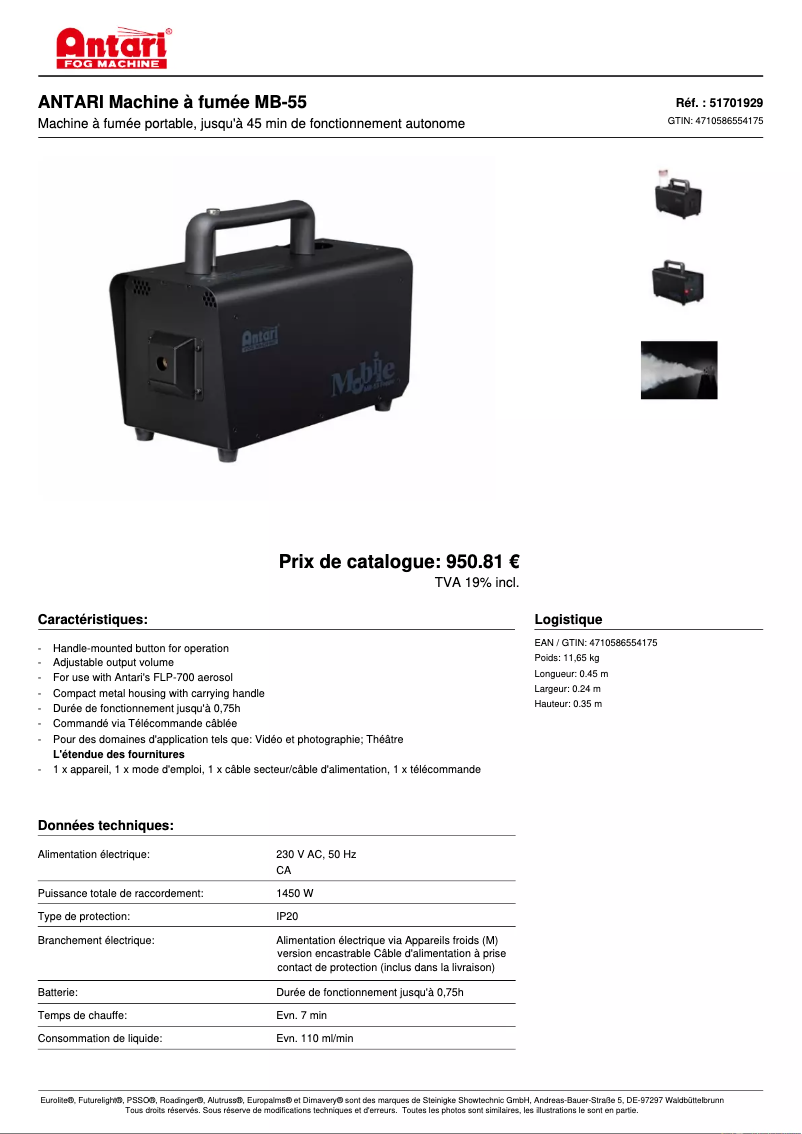 Image de la première page du manuel de l'appareil MB-55