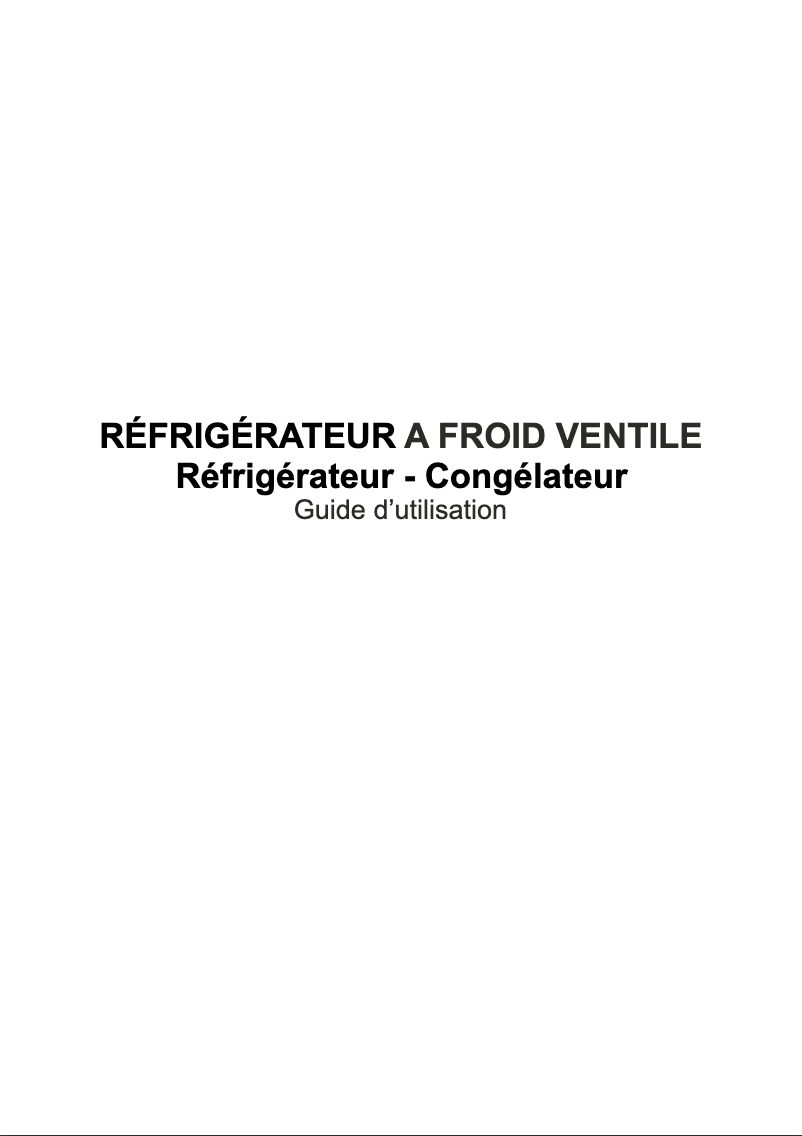 Page n°1 - Manuel utilisateur Clayton CL465HTCH