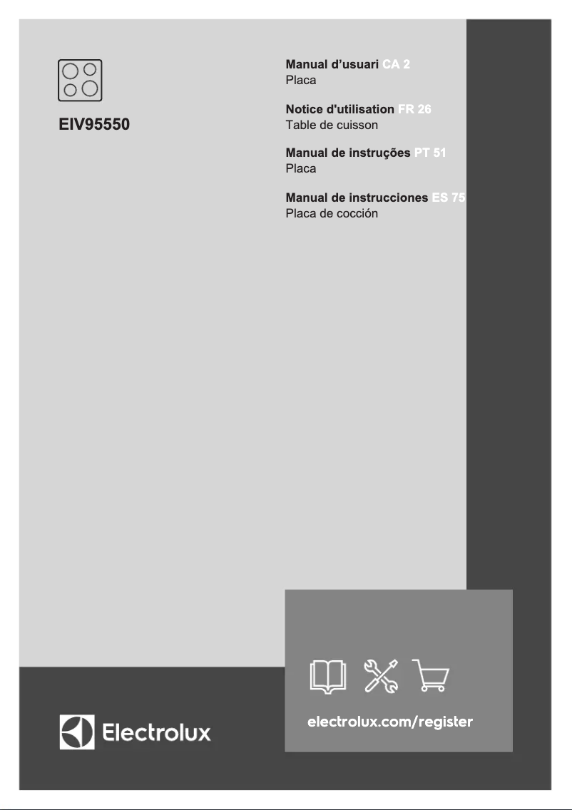 Page 1 de la notice Manuel utilisateur Electrolux EIV95550