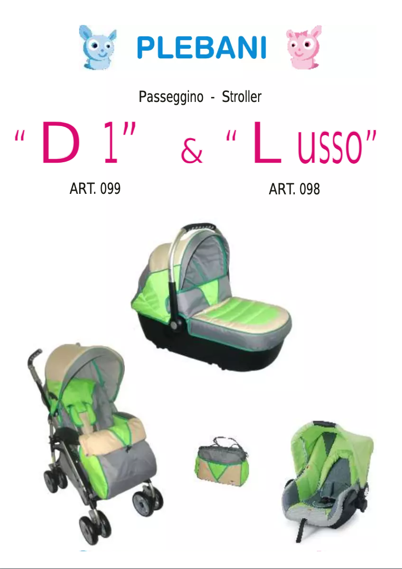 Page n°1 - Manuel utilisateur Plebani D1 Trio