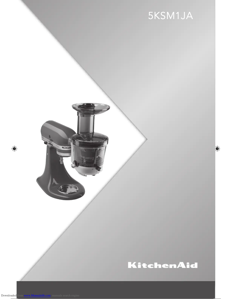 Page 1 de la notice Manuel utilisateur KitchenAid 5KSM1JA