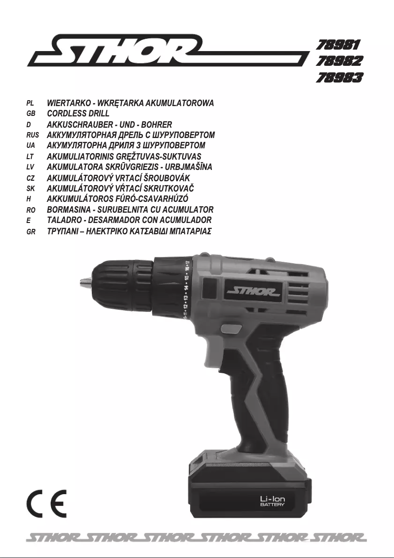 Page 1 de la notice Manuel utilisateur Sthor 78981