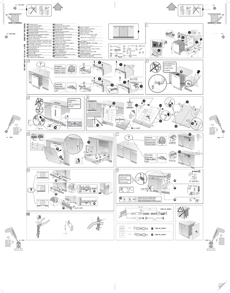 Página 1 del manual Guía de instalación Bosch SMV40D40EU