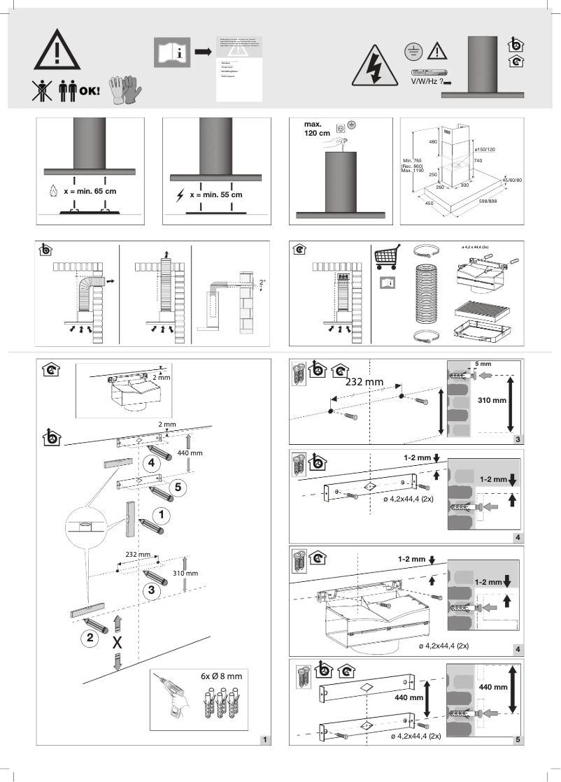 Page 1 de la notice Guide d'installation Atag WS90311IM
