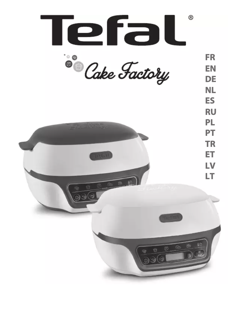 Page 1 de la notice Manuel utilisateur Tefal Cake Factory KD803112