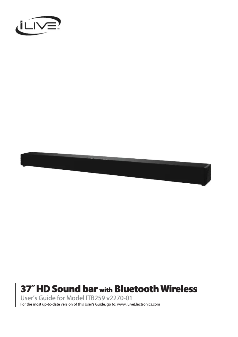 Image de la première page du manuel de l'appareil ITB259B