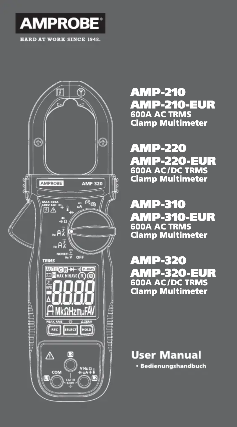 Page n°1 - Manuel utilisateur Beha-Amprobe AMP-320-EUR