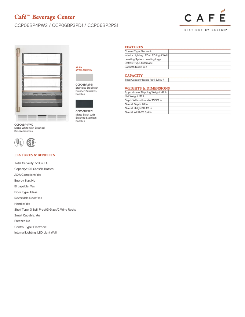 Image de la première page du manuel de l'appareil CCP06BP4PW2