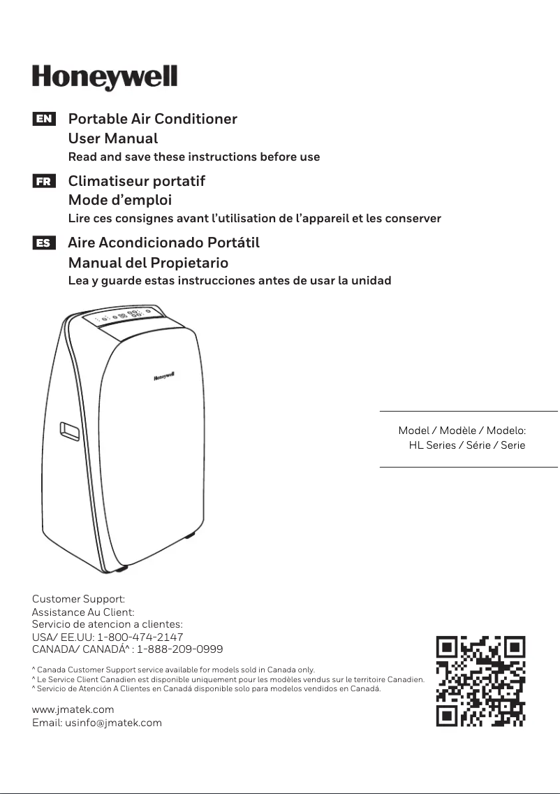 Page 1 de la notice Manuel utilisateur Honeywell HL09CESWK