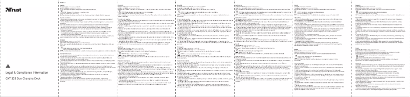 Page n°1 - Manuel utilisateur Trust GXT 235
