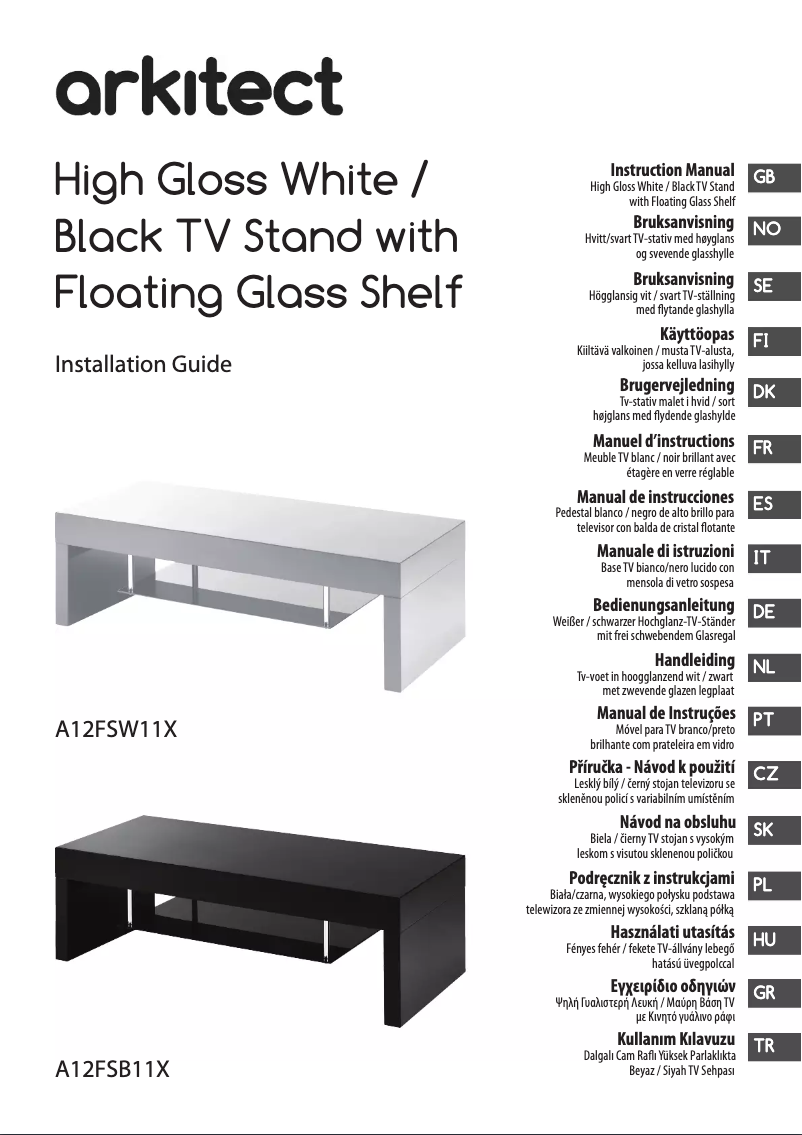Page n°1 - Manuel utilisateur Arkitect A12FSB11X