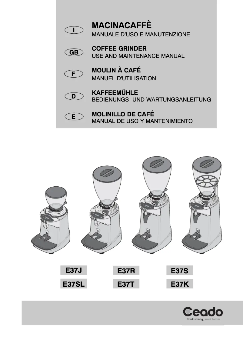 Image de la première page du manuel de l'appareil E37SL