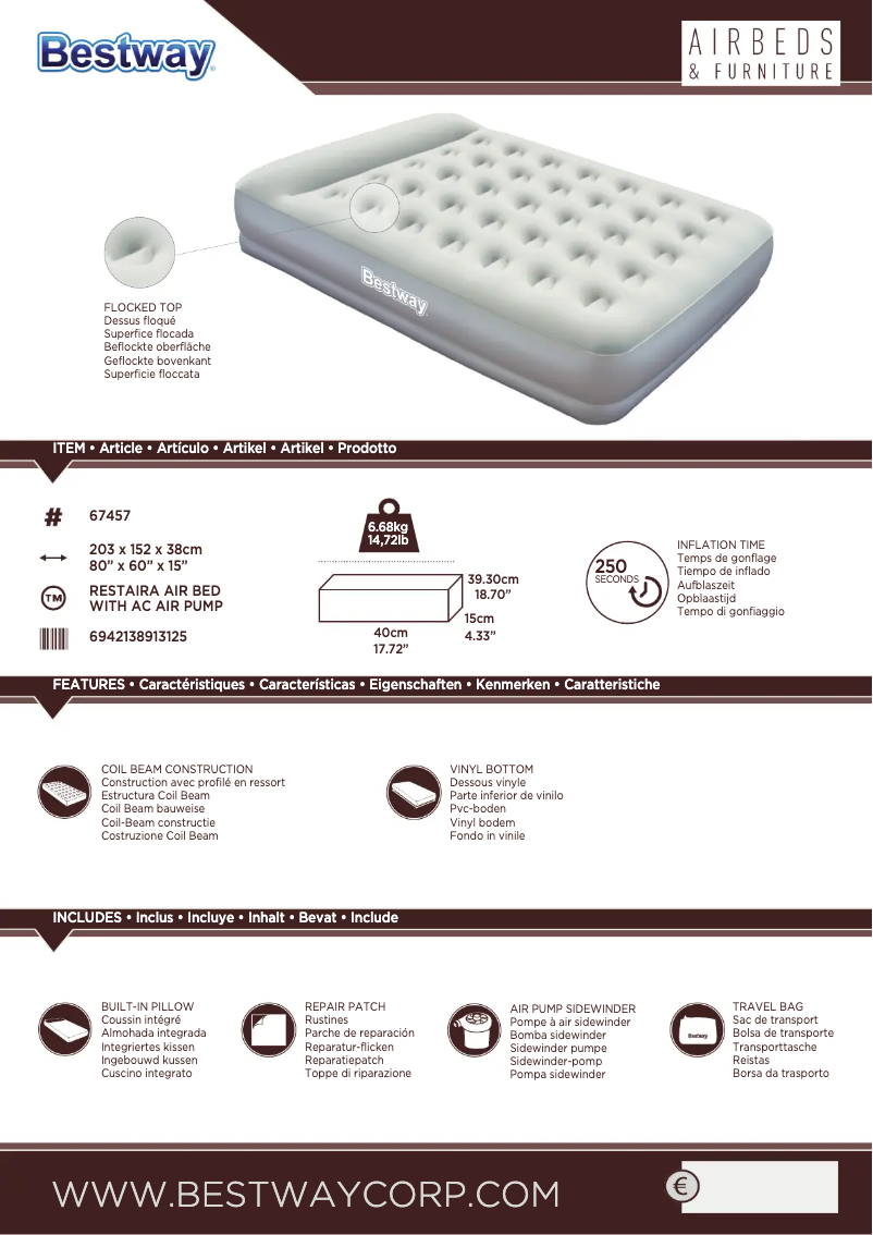 Página 1 del manual Manual de usuario Bestway 67457