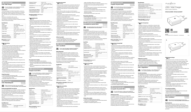 Page 1 de la notice Manuel utilisateur Nedis WCQC402AWT