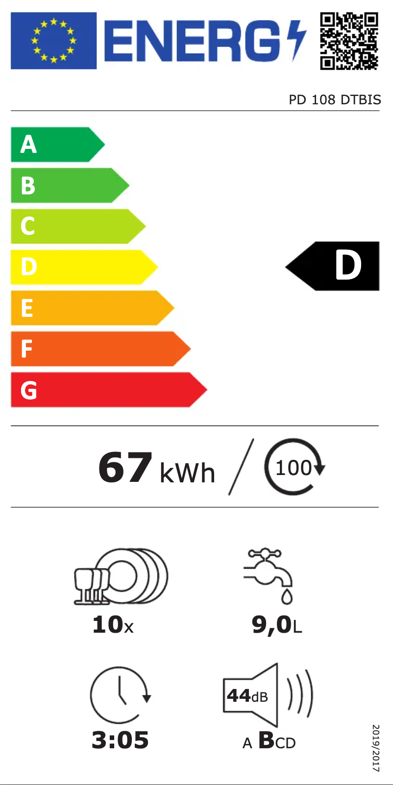 Image de la première page du manuel de l'appareil PD 108 DTBIS