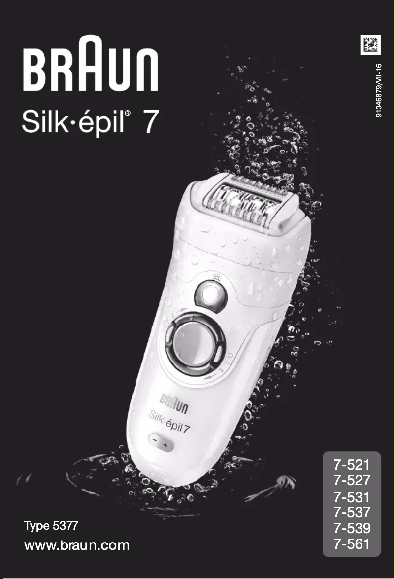 Page 1 de la notice Manuel utilisateur Braun Silk-épil 7 7-537