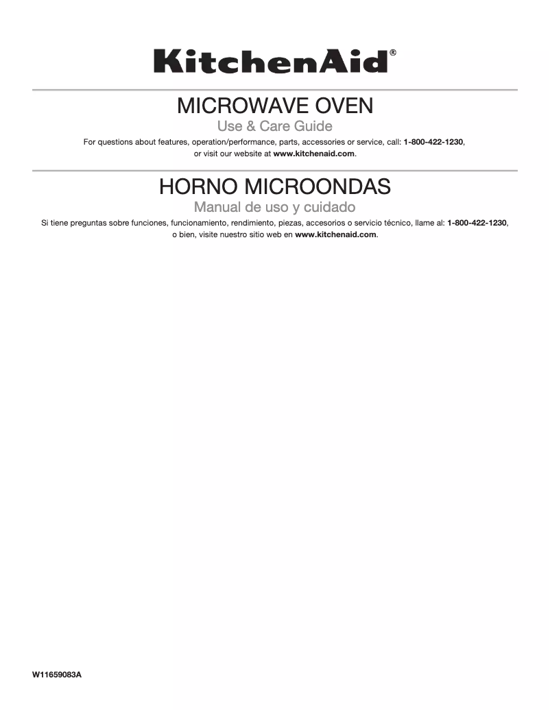 Page n°1 - Manuel utilisateur KitchenAid KMCS122P