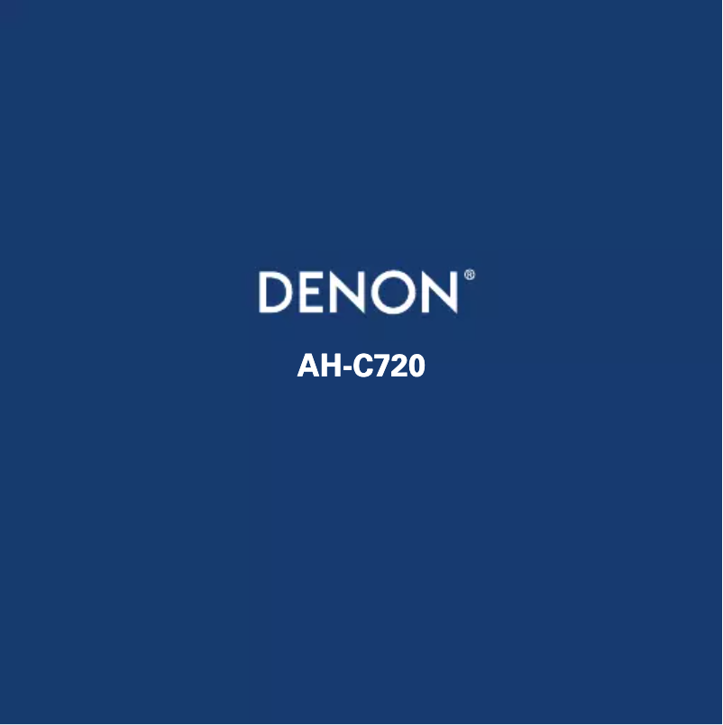 Image de la première page du manuel de l'appareil AH-C720
