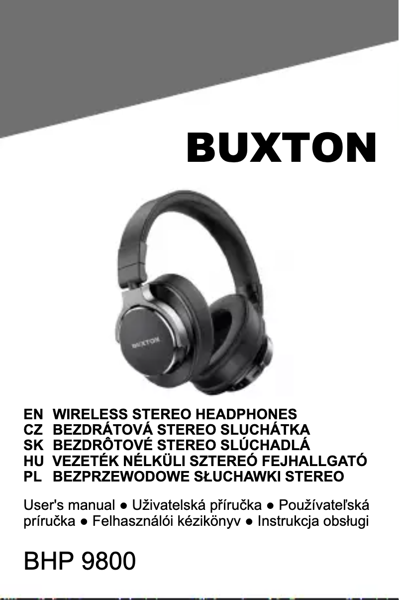 Image de la première page du manuel de l'appareil BHP 9800