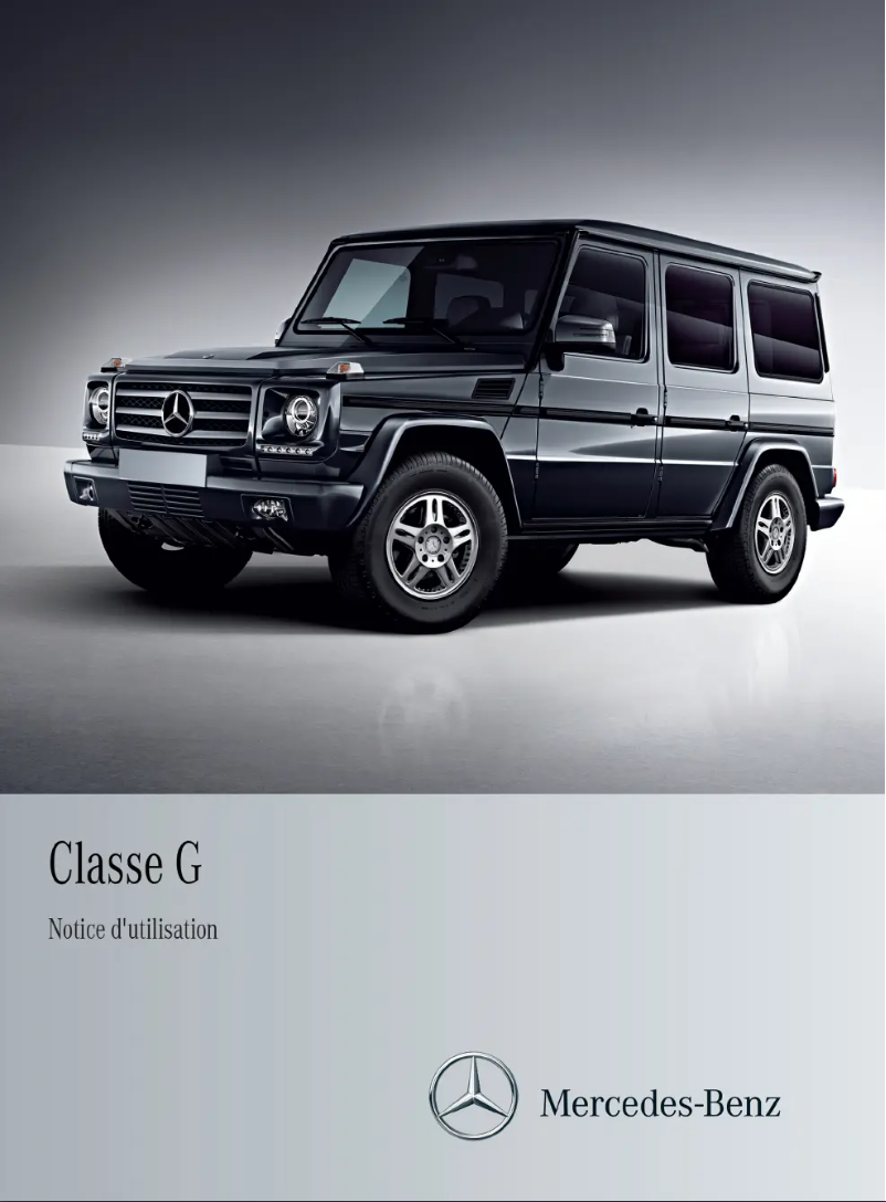 Page 1 de la notice Manuel utilisateur Mercedes-Benz G-Class (2014)