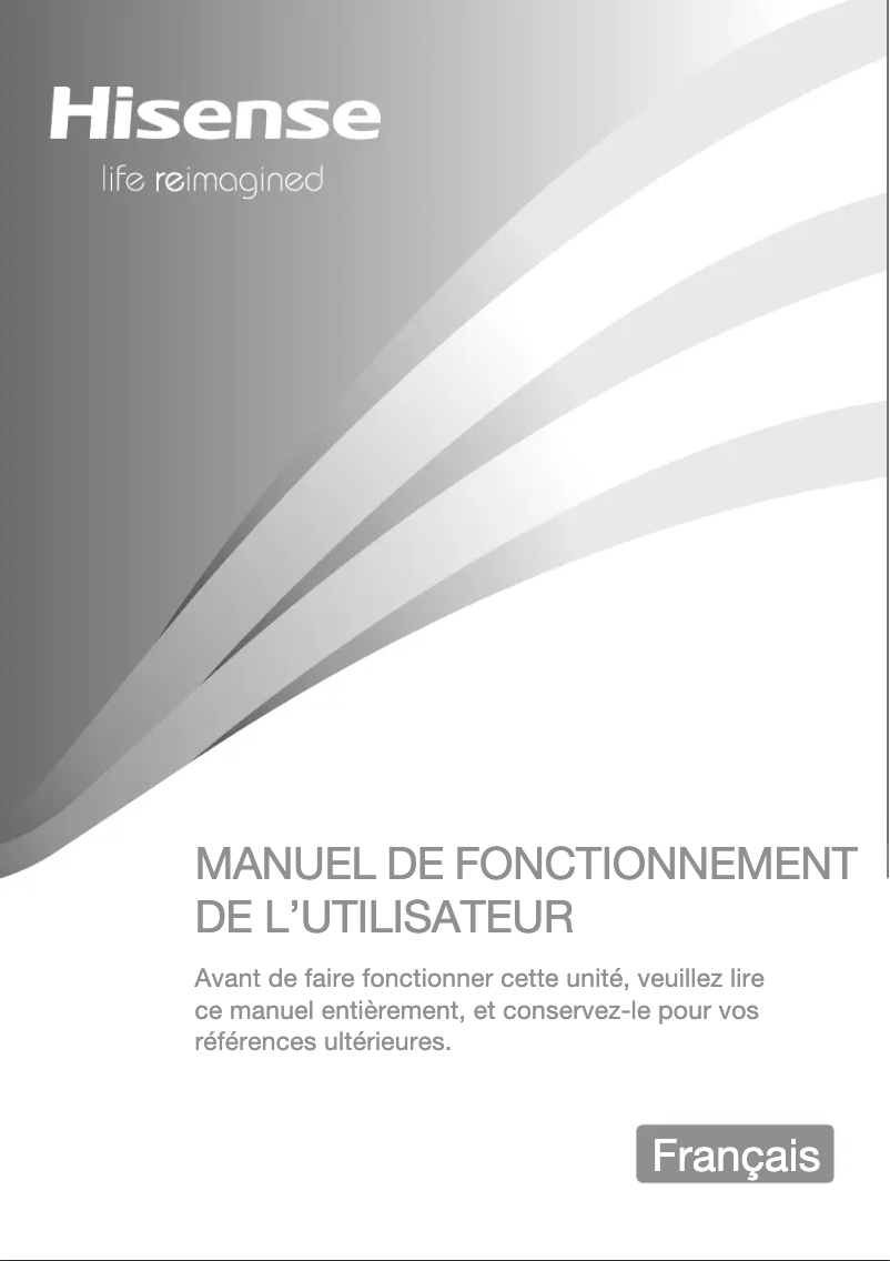 Page 1 de la notice Manuel utilisateur Hisense DHGE901