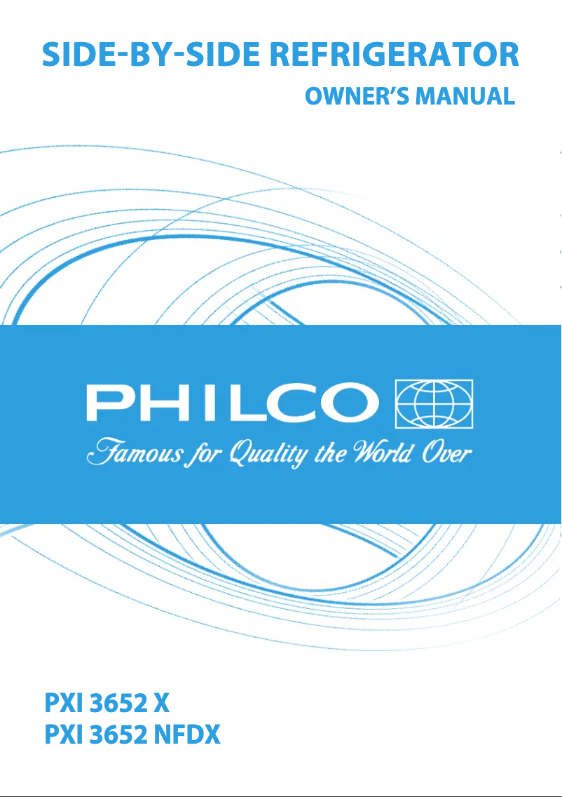 Page n°1 - Manuel utilisateur Philco PXI 3652 X