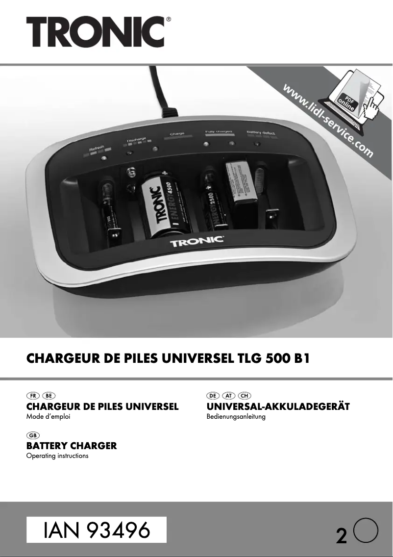Page n°1 - Manuel utilisateur SilverCrest TLG 500 B1