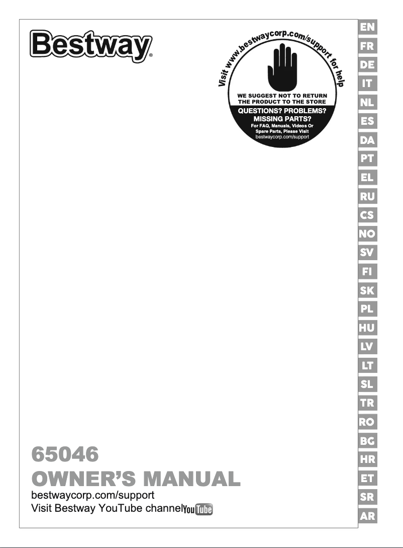 Imagen de la primera página del manual del dispositivo Hydro-Force 65046