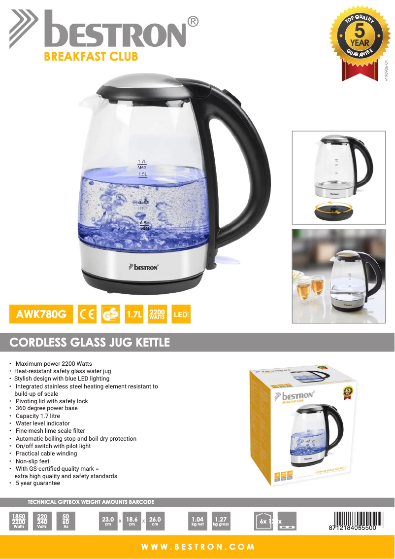 Image de la première page du manuel de l'appareil AWK780G